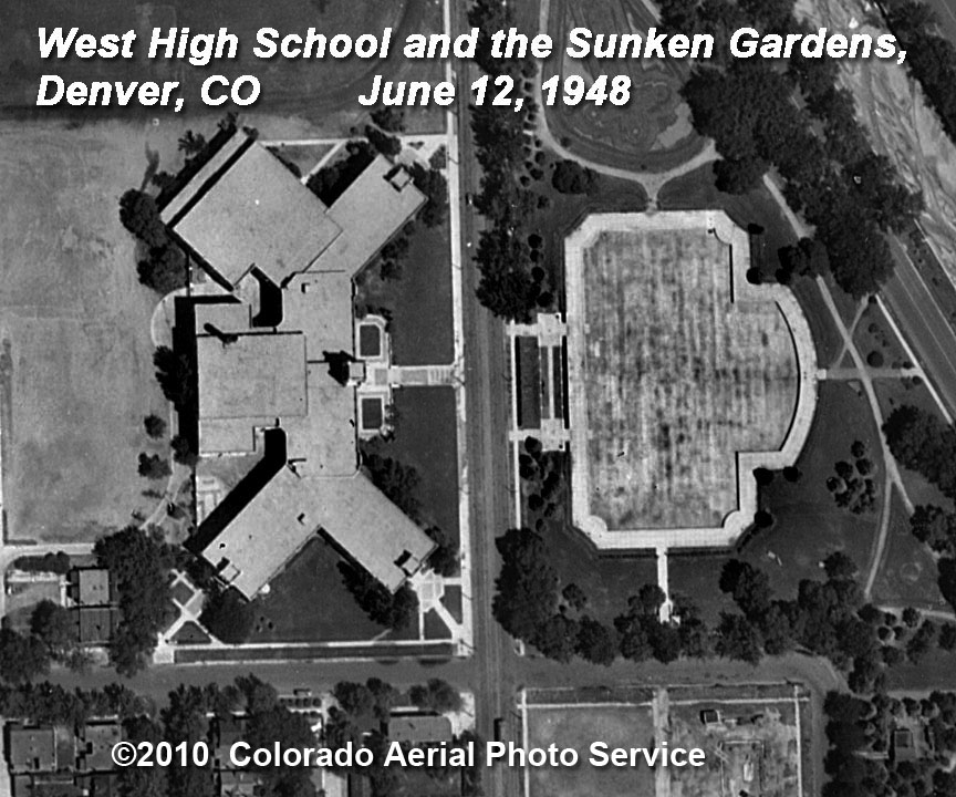 West High School and Sunken Gardens